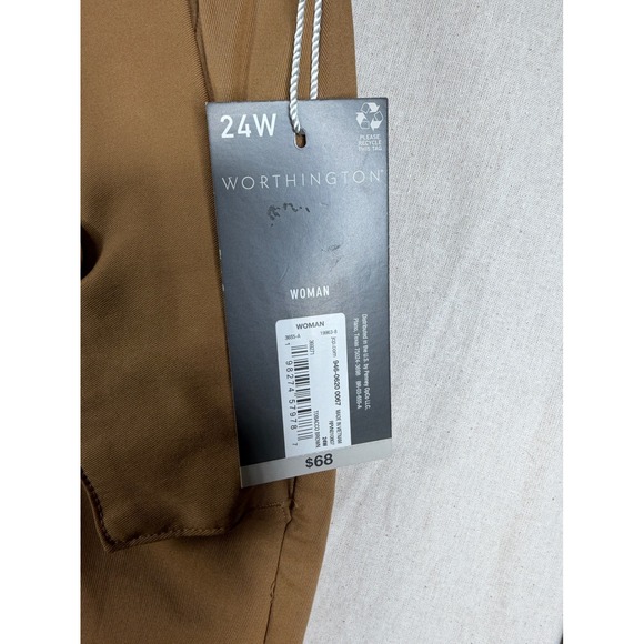 New Worthington Women's Camel Brown Midi Skirt Size 24W - Picture 5 of 9